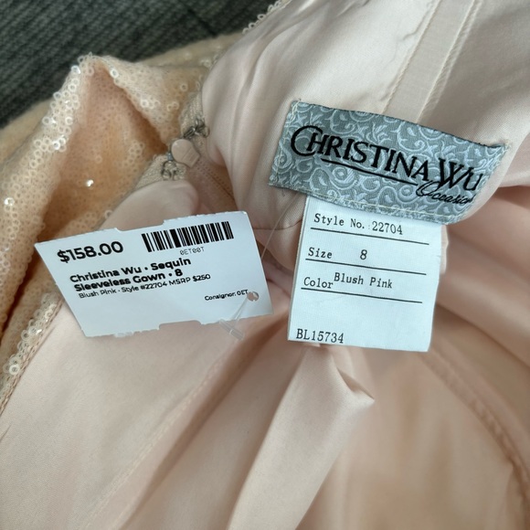 Christina Wu • Sequin Sleeveless Gown • 8 - Picture 5 of 7